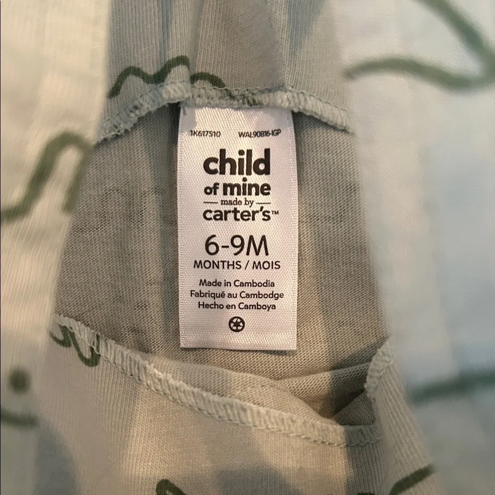 Carter's Tan Crocodile Print Overalls